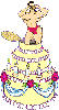 Торт с изображением желтый