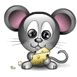 Смайлик-мышка с сыром