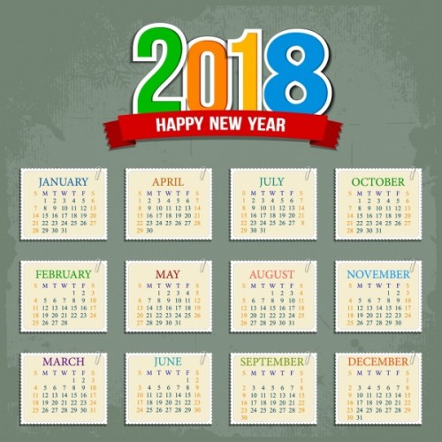 Календарь 2018 год. Счастливого Нового года