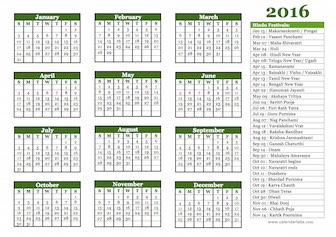 2016-Календарик с праздниками