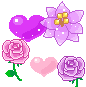 Цветы и сердечки