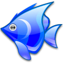 Красивая голубая рыбка