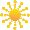 Солнце с лучиками-шариками